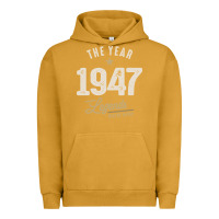 Pigment Peanut Butter The Year 1947 - 75th Birthday Vintage Classic Urban Hoodie - linhVisuals