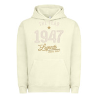Pigment Pistachio The Year 1947 - 75th Birthday Vintage Classic Urban Hoodie - linhVisuals