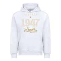 White The Year 1947 - 75th Birthday Vintage Classic Urban Hoodie - linhVisuals