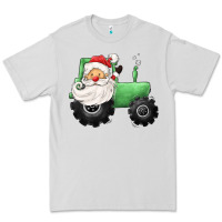 Dove Grey santa tractor Premium Tee - CowGirlArtShop