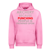 Fuchsia Pink archery because punching people is frowned upon Urban Hoodie - linhVisuals