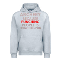 Heather Grey archery because punching people is frowned upon Urban Hoodie - linhVisuals