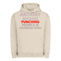 Pigment French Oak archery because punching people is frowned upon Urban Hoodie - linhVisuals