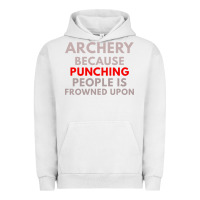 Pigment Lunar Rock archery because punching people is frowned upon Urban Hoodie - linhVisuals