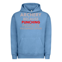 Pigment Pebble Blue archery because punching people is frowned upon Urban Hoodie - linhVisuals