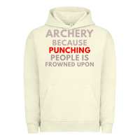 Pigment Pistachio archery because punching people is frowned upon Urban Hoodie - linhVisuals