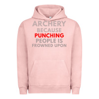 Pigment Salmon archery because punching people is frowned upon Urban Hoodie - linhVisuals