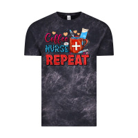 Cloud Black Coffee Nurse Repeat Vintage Tee - FaDigitalArtStudio