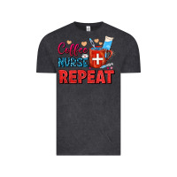 Vintage Black Coffee Nurse Repeat Vintage Tee - FaDigitalArtStudio