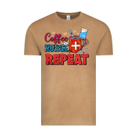 Vintage Camel Coffee Nurse Repeat Vintage Tee - FaDigitalArtStudio