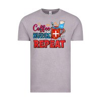 Vintage Zinc Coffee Nurse Repeat Vintage Tee - FaDigitalArtStudio