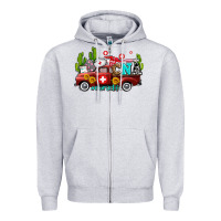 Heather Grey cna nurse truck with cactus and sunflowers Zipper Hoodie - AdoDesignShop