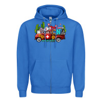 True Royal cna nurse truck with cactus and sunflowers Zipper Hoodie - AdoDesignShop