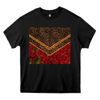 Black red roses with leopard Heavy Core Tee - TumblerDesignByShophia