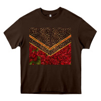 Chocolate Brown red roses with leopard Heavy Core Tee - TumblerDesignByShophia