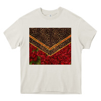 Cream red roses with leopard Heavy Core Tee - TumblerDesignByShophia