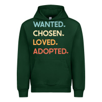 Forest Green adoption day announcement   wanted chosen loved adopted premium t shir Urban Hoodie - linhVisuals