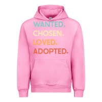 Fuchsia Pink adoption day announcement   wanted chosen loved adopted premium t shir Urban Hoodie - linhVisuals