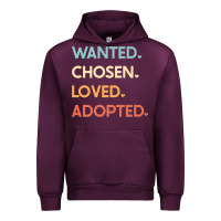 Mauve Wine adoption day announcement   wanted chosen loved adopted premium t shir Urban Hoodie - linhVisuals