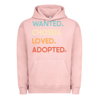 Pigment Salmon adoption day announcement   wanted chosen loved adopted premium t shir Urban Hoodie - linhVisuals