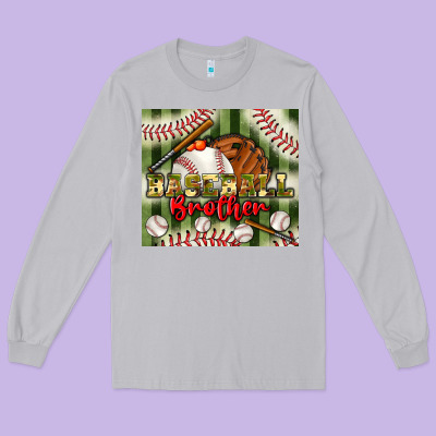 Baseball Brother Tumbler Long Sleeve Tee Designed By Bundleandbundleshop