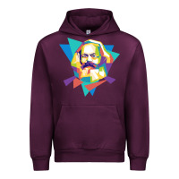 Mauve Wine karl marx get vintage Urban Hoodie - linhVisuals