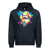 Navy karl marx get vintage Urban Hoodie - linhVisuals
