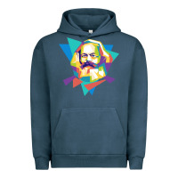 Pigment Midnight Navy karl marx get vintage Urban Hoodie - linhVisuals