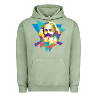 Pigment Oil Green karl marx get vintage Urban Hoodie - linhVisuals