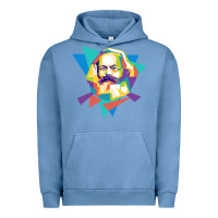 Pigment Pebble Blue karl marx get vintage Urban Hoodie - linhVisuals