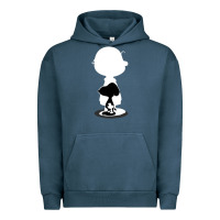 Pigment Midnight Navy peanuts shadow silhouette Urban Hoodie - linhVisuals