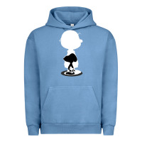 Pigment Pebble Blue peanuts shadow silhouette Urban Hoodie - linhVisuals