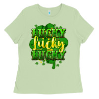 Matcha lucky lucky lucky clover St. Patrick's Ladies Tee - HowdyJamesFarm