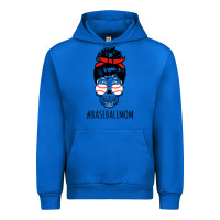 Cobalt Baseball Mom Skull Urban Hoodie - linhVisuals