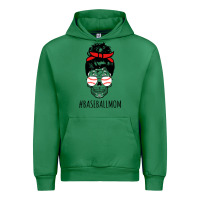 Emerald Baseball Mom Skull Urban Hoodie - linhVisuals