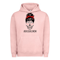 Pigment Salmon Baseball Mom Skull Urban Hoodie - linhVisuals