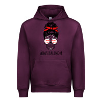 Mauve Wine Baseball Mom Skull Urban Hoodie - linhVisuals