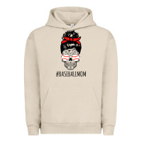 Pigment French Oak Baseball Mom Skull Urban Hoodie - linhVisuals