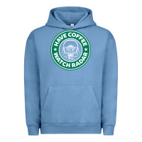 Pigment Pebble Blue have coffee, watch radar new Urban Hoodie - linhVisuals