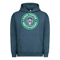 Pigment Midnight Navy have coffee, watch radar new Urban Hoodie - linhVisuals