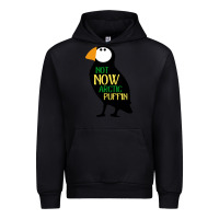 Black not now arctic puffin! ,  not now arctic puffin Urban Hoodie - linhVisuals