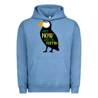 Pigment Pebble Blue not now arctic puffin! ,  not now arctic puffin Urban Hoodie - linhVisuals