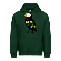Forest Green not now arctic puffin! ,  not now arctic puffin Urban Hoodie - linhVisuals
