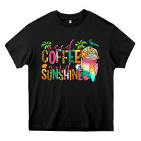 Black iced coffee and sunshine summer Heavy Core Tee - Jasminsmagicworld