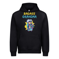 Black badass grandma family mother grandma t shirt Urban Hoodie - linhVisuals