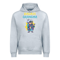 Heather Grey badass grandma family mother grandma t shirt Urban Hoodie - linhVisuals