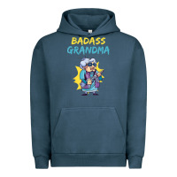 Pigment Midnight Navy badass grandma family mother grandma t shirt Urban Hoodie - linhVisuals