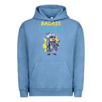 Pigment Pebble Blue badass grandma family mother grandma t shirt Urban Hoodie - linhVisuals