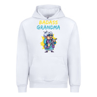 White badass grandma family mother grandma t shirt Urban Hoodie - linhVisuals