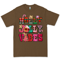 Cacao holly jolly vibes pink christmas Premium Tee - CowGirlArtShop